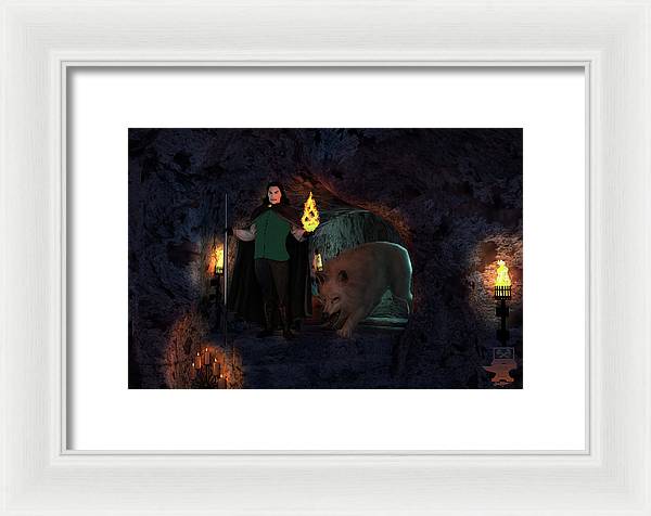 Defending the Cellar - Framed Print