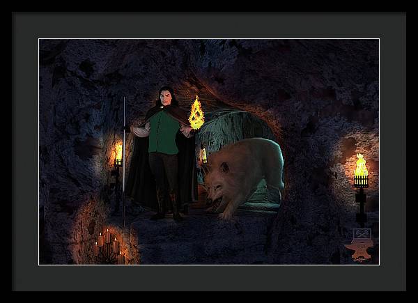 Defending the Cellar - Framed Print