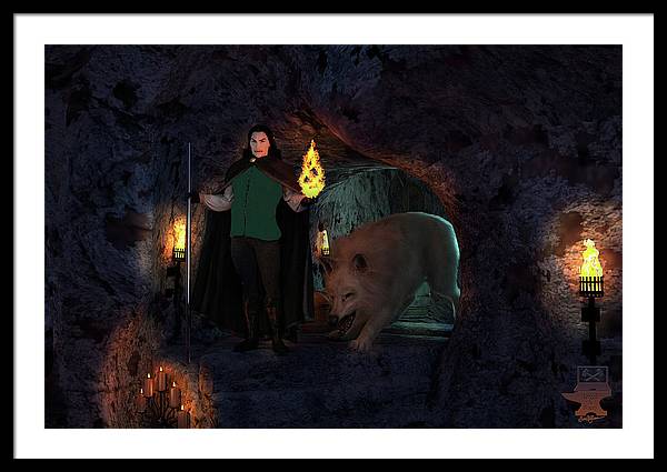 Defending the Cellar - Framed Print