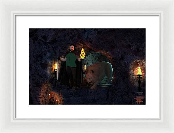 Defending the Cellar - Framed Print