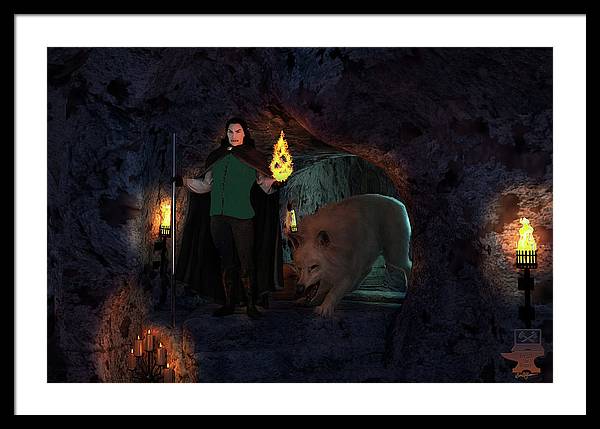 Defending the Cellar - Framed Print