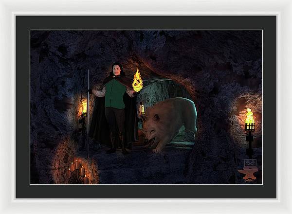 Defending the Cellar - Framed Print