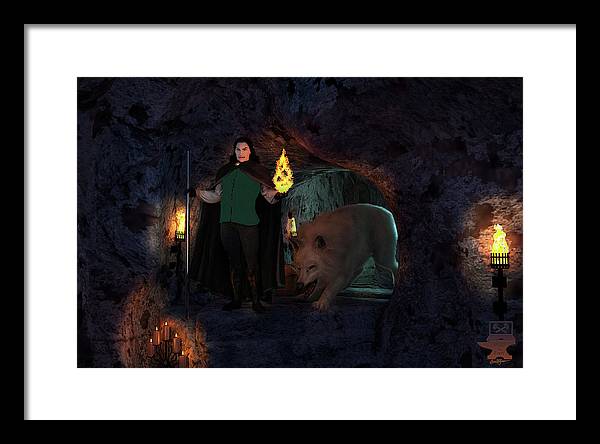 Defending the Cellar - Framed Print