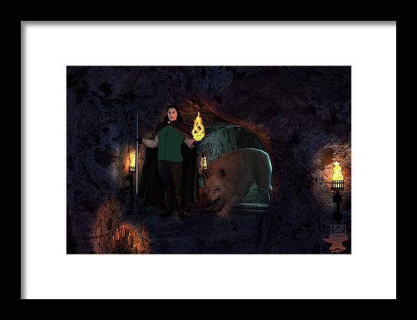 Defending the Cellar - Framed Print
