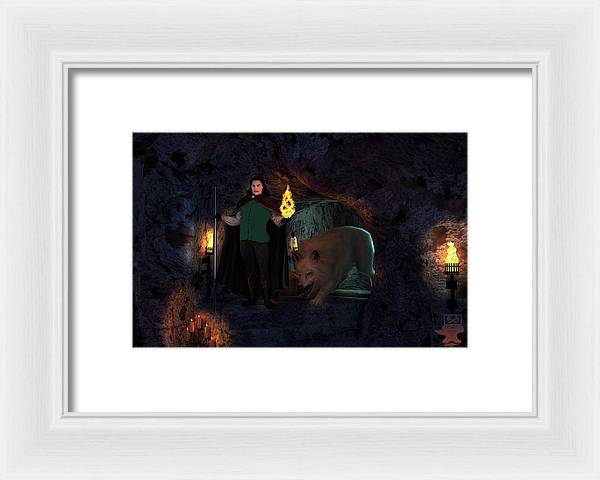 Defending the Cellar - Framed Print