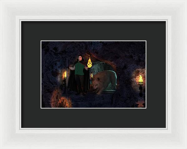 Defending the Cellar - Framed Print