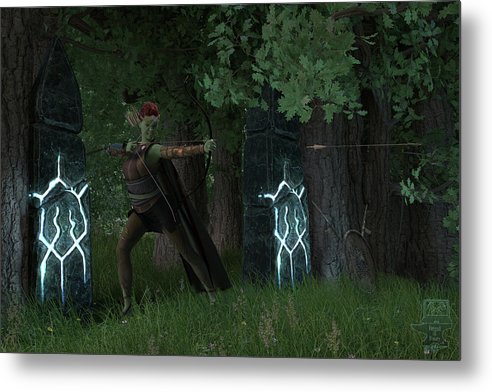 Defending the Gate - Metal Print