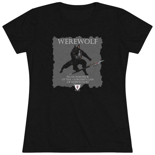 Women's Triblend Tee - Werewolf Felan & Bardrick Crest