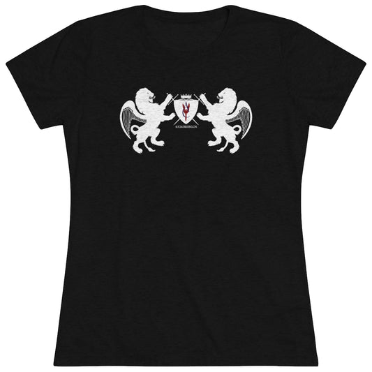 Women's Triblend Tee - Hayoth Lions and Alycia Christine Coat-of-Arms