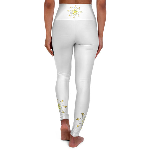 High Waisted Yoga Leggings - Sun Daisy