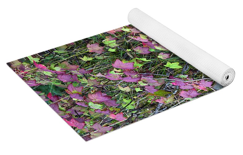 Neon Leaves No 2 - Yoga Mat