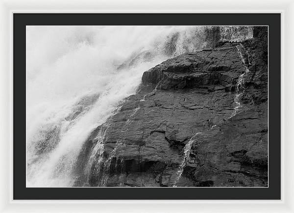 Rivulets in Gray - Framed Print