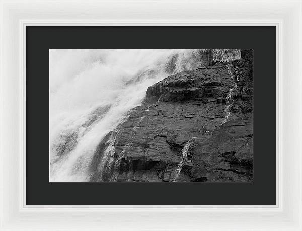 Rivulets in Gray - Framed Print