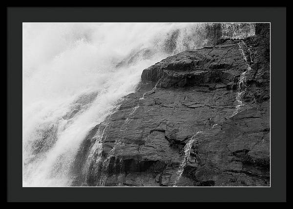 Rivulets in Gray - Framed Print