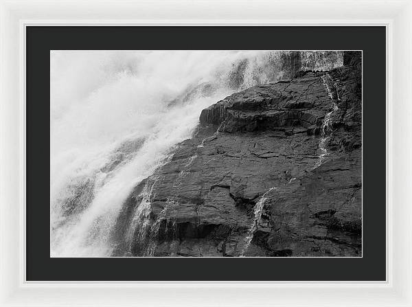 Rivulets in Gray - Framed Print