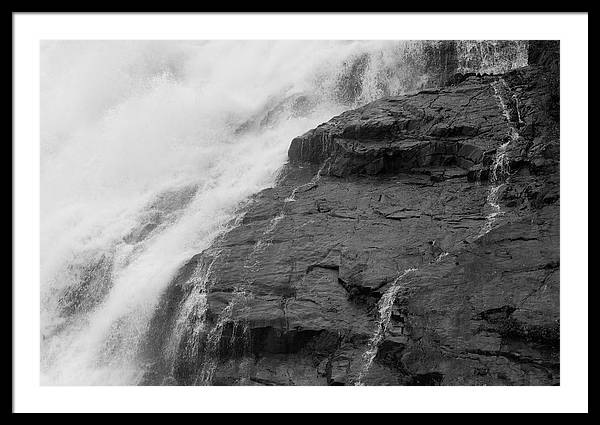 Rivulets in Gray - Framed Print