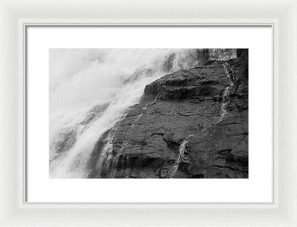 Rivulets in Gray - Framed Print