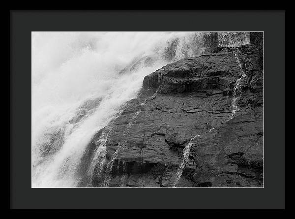 Rivulets in Gray - Framed Print