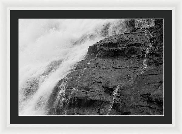 Rivulets in Gray - Framed Print