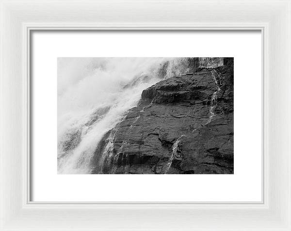 Rivulets in Gray - Framed Print