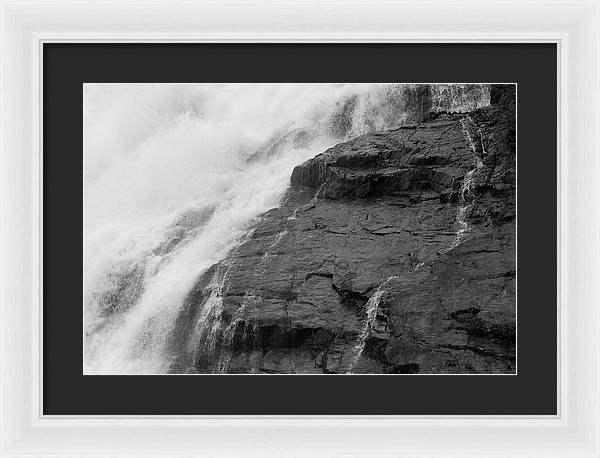Rivulets in Gray - Framed Print