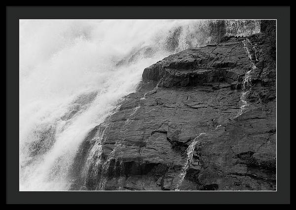 Rivulets in Gray - Framed Print