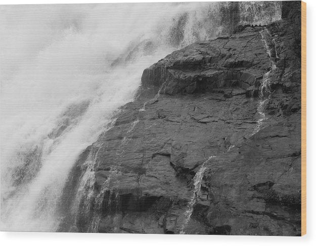 Rivulets in Gray - Wood Print