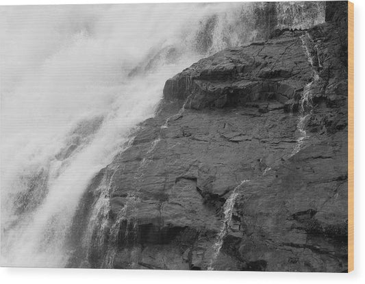 Rivulets in Gray - Wood Print