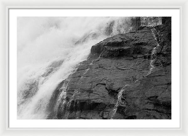 Rivulets in Gray - Framed Print