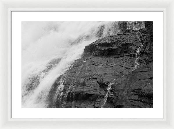 Rivulets in Gray - Framed Print