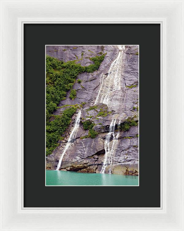 Split Sea Falls - Framed Print