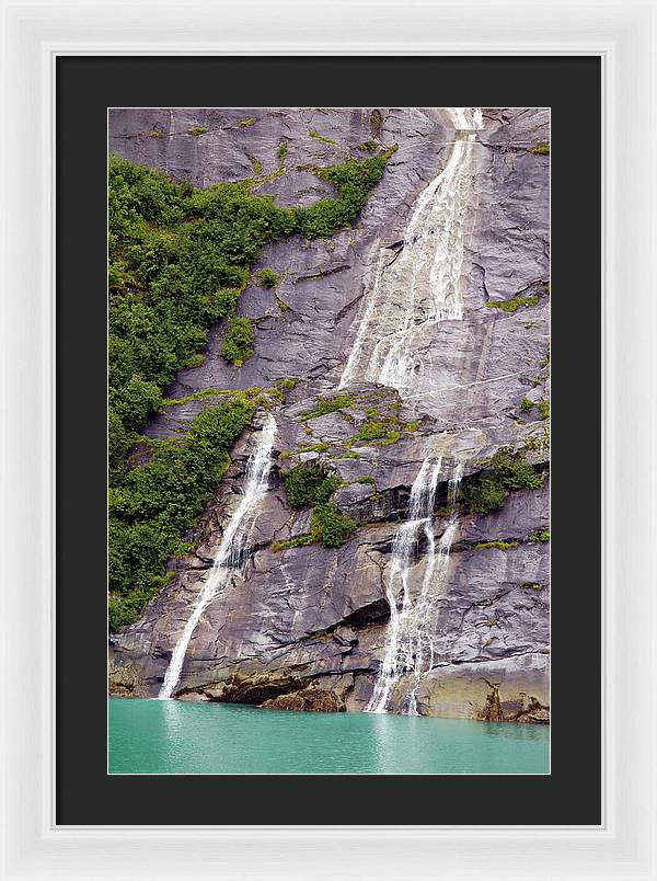 Split Sea Falls - Framed Print