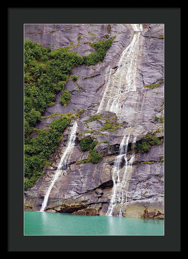 Split Sea Falls - Framed Print