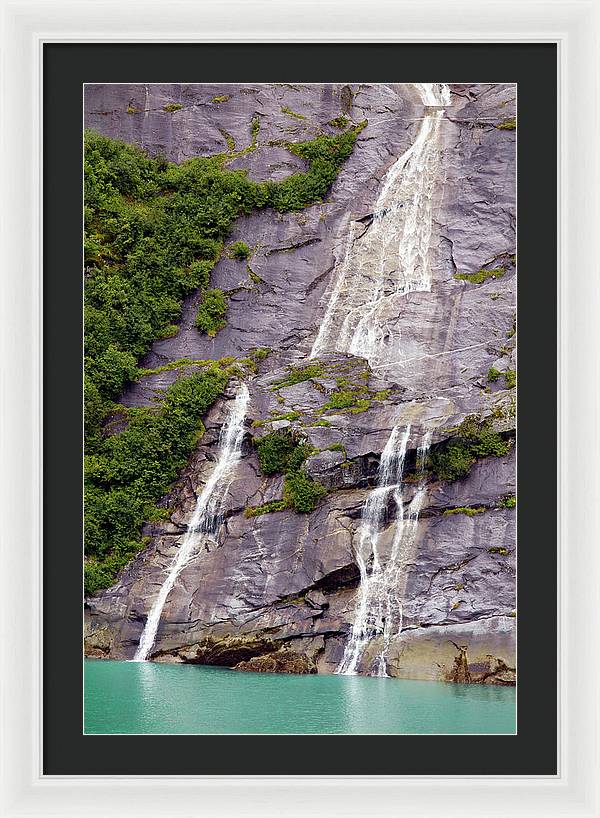 Split Sea Falls - Framed Print