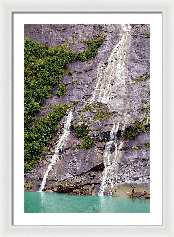 Split Sea Falls - Framed Print