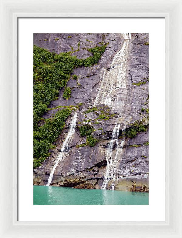Split Sea Falls - Framed Print
