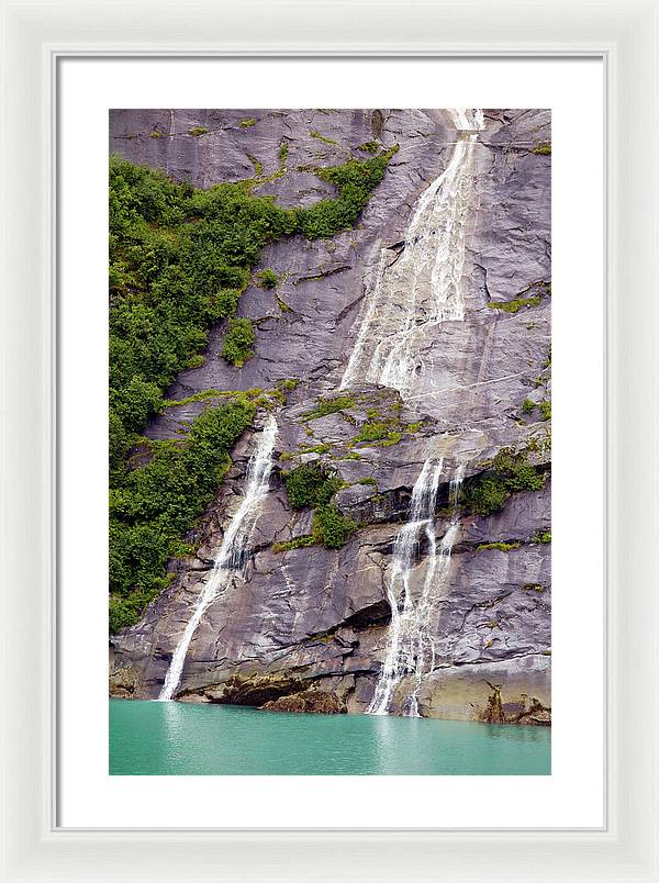 Split Sea Falls - Framed Print