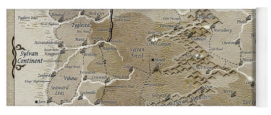 Third Age Sylvan Continent Map - Yoga Mat