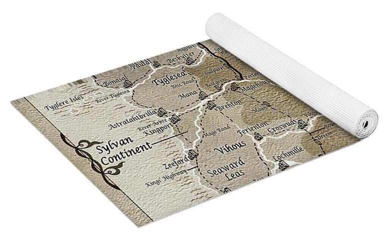 Third Age Sylvan Continent Map - Yoga Mat
