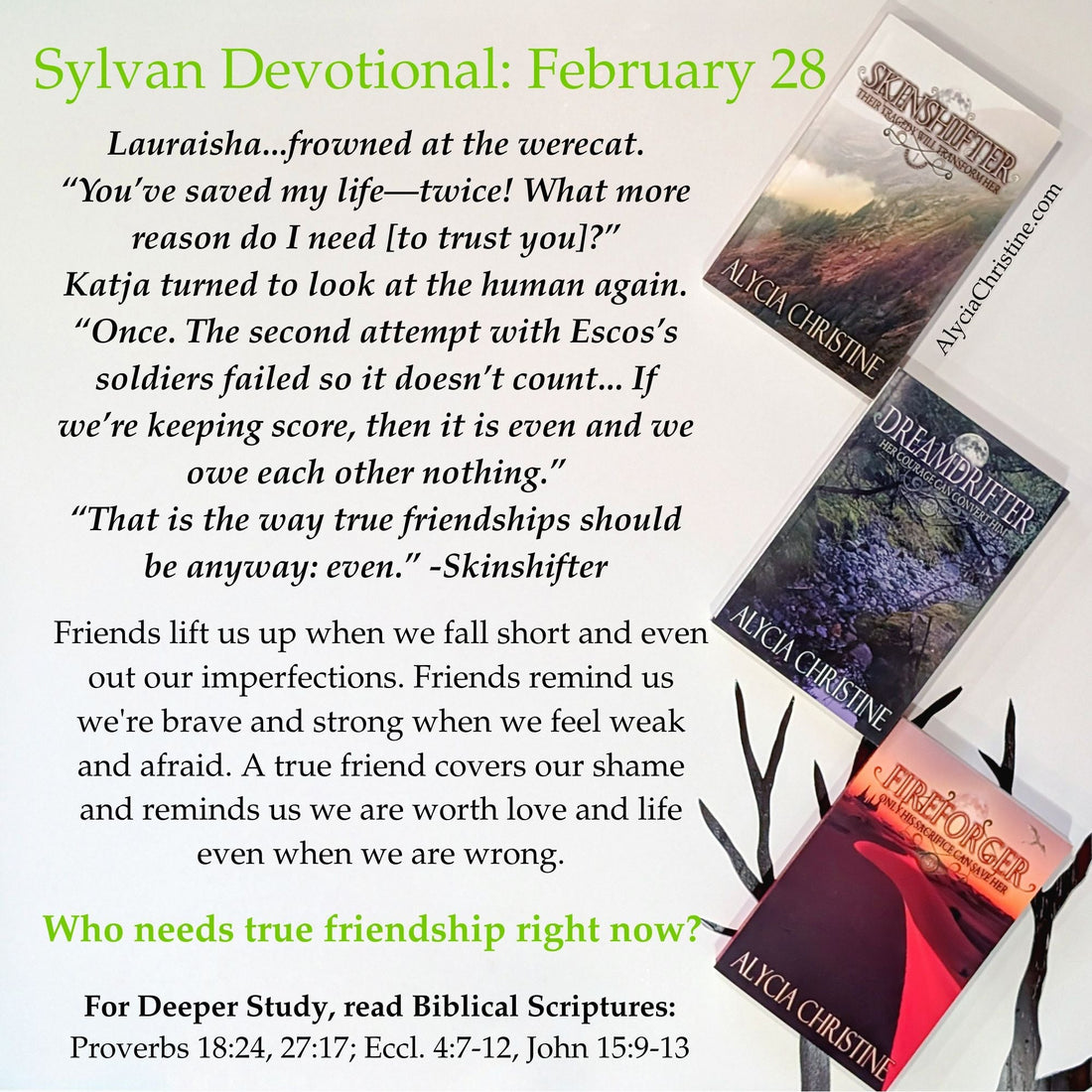Skinshifter Daily Devotionals February 28-March 6
