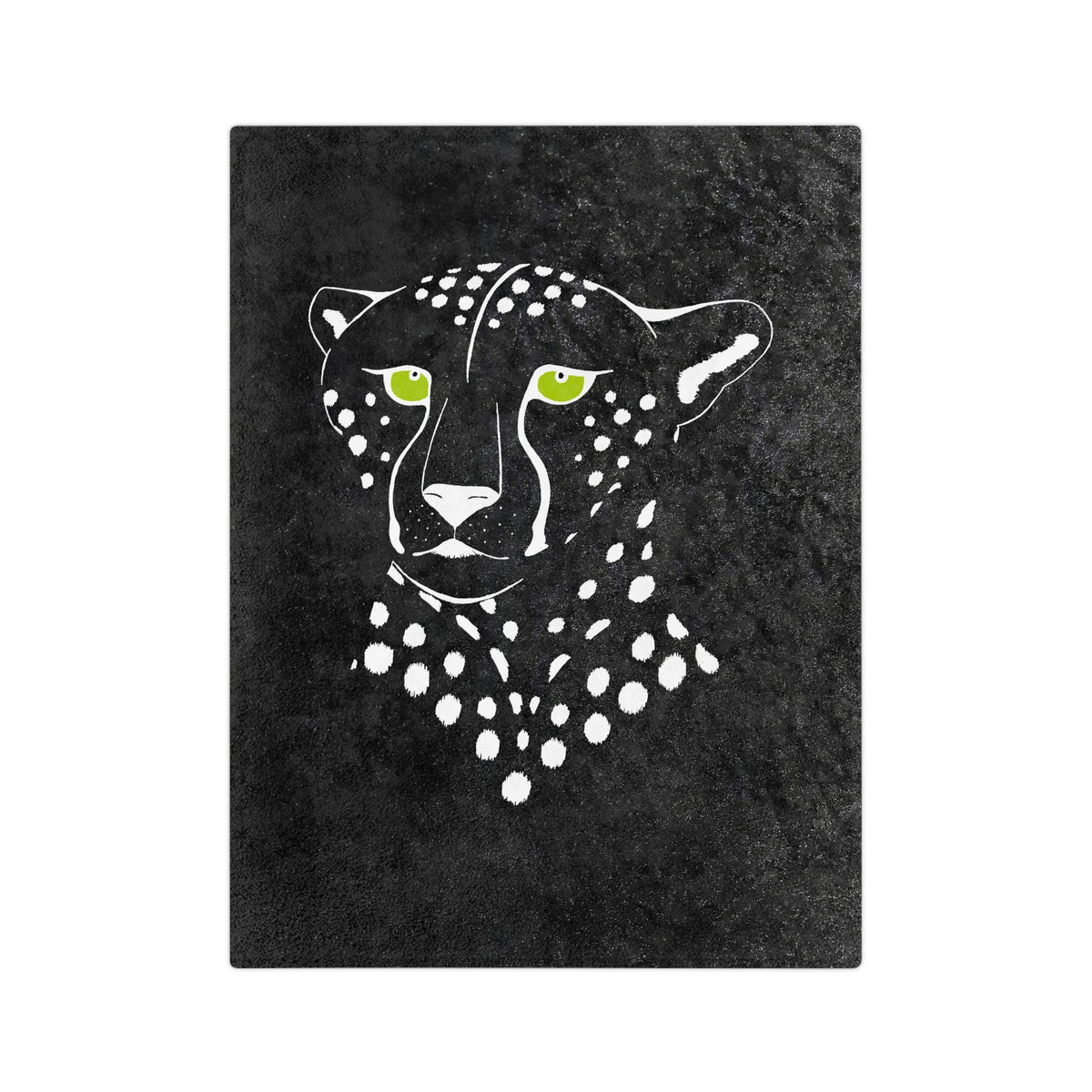 Velveteen Microfiber Blanket- Cheetah, Inverted