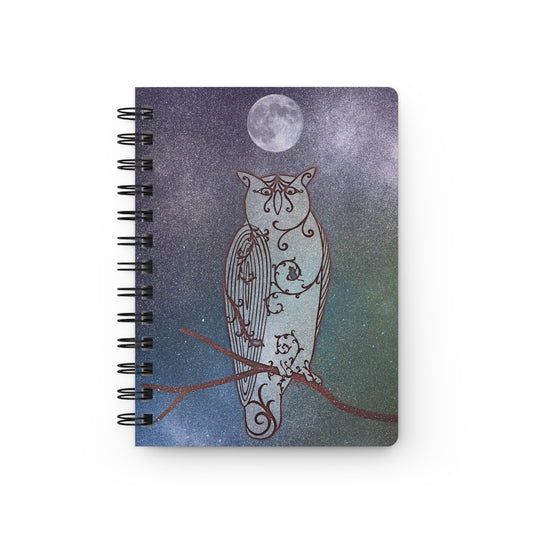 Spiral Bound Notebook - Aurora Owl