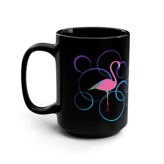 "Flamingo Bubbles" 15 oz. Mug