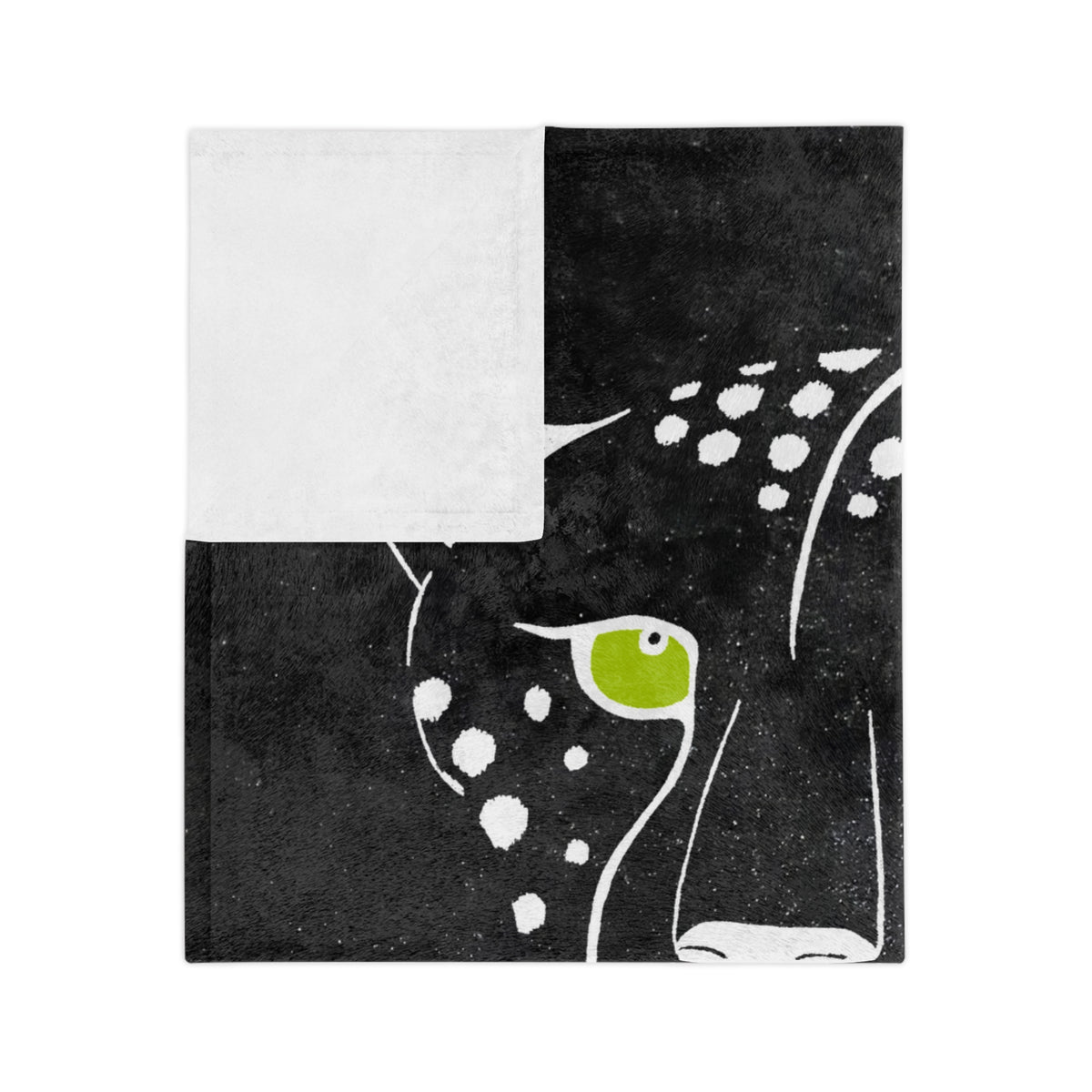 Velveteen Microfiber Blanket- Cheetah, Inverted