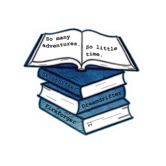 Sticker - So Many Adventures Book Stack