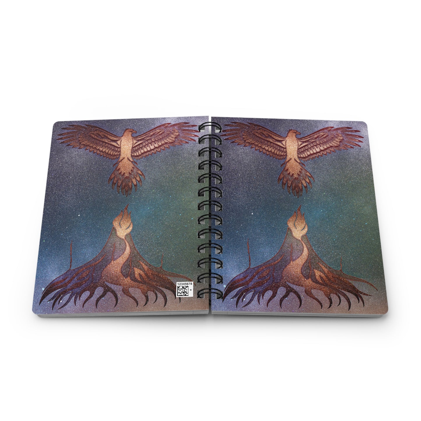 Spiral Bound Notebook - Aurora Phoenix Rising From The Inferno