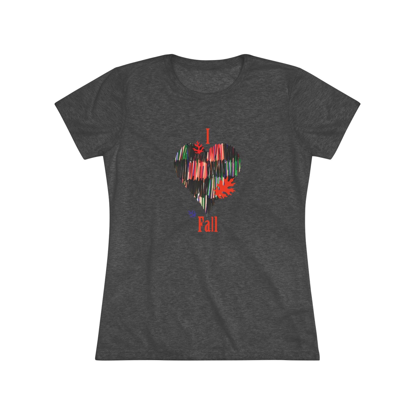 Women's Tight-Fit Tee - I Love Fall