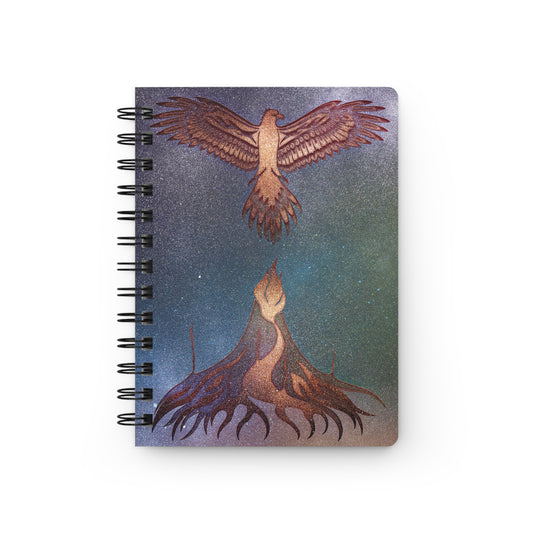 Spiral Bound Notebook - Aurora Phoenix Rising From The Inferno