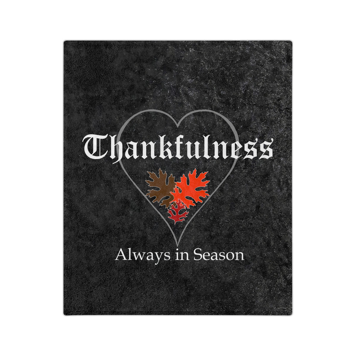 Velveteen Microfiber Blanket - Thankful Heart