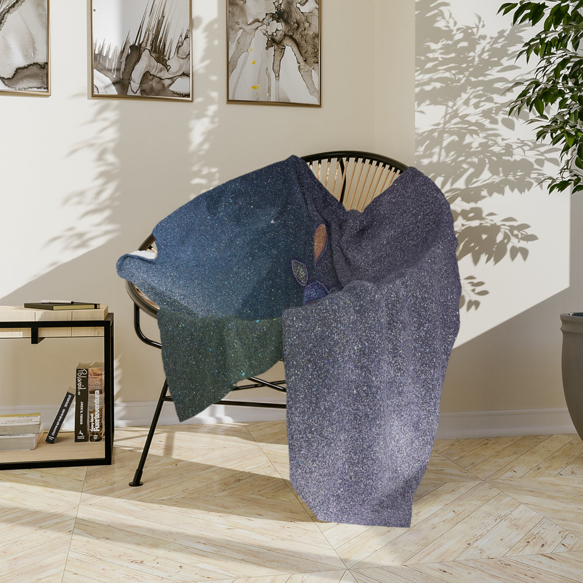 Velveteen Microfiber Blanket - Aurora Four Elements Sun